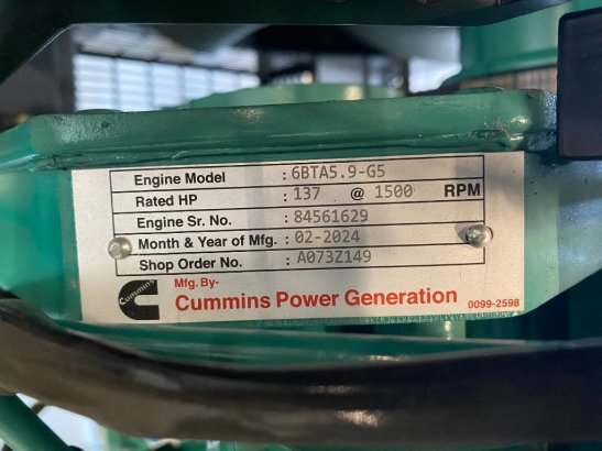 Cummins C110D5Q - Open Genset - DPX-18509-Q-O C110D5Q - Open Genset - DPX-18509-Q-O 2025 1 Generators image 25