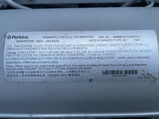 Perkins 4012-46TAG3A - 1.880 kVA Generator - DPX-19824 Perkins 4012-46TAG3A - 1.880 kVA Generator - DPX-19824 2025 1 Gener...