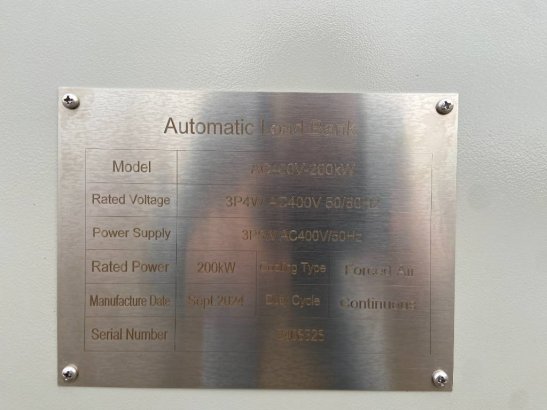 DPX Power Loadbank AC400V-200 kW - DPX-30021 DPX Power Loadbank AC400V-200 kW - DPX-30021 2025 1 image 11