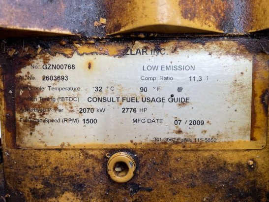 CAT G3520 - 2150 kVA Used Gas Generator - DPX-12668 G3520 - 2150 kVA Used Gas Generator - DPX-12668 2009 2 Generators imag...