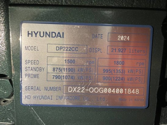 Hyundai DP222CC - 1000 kVA Generator - DPX-19859 DP222CC - 1000 kVA Generator - DPX-19859 2026 1 Generators image 12