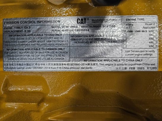CAT DE65GC - 65 kVA Stand-by Generator Set - DPX-18206 DE65GC - 65 kVA Stand-by Generator Set - DPX-18206 2025 1 Generator...