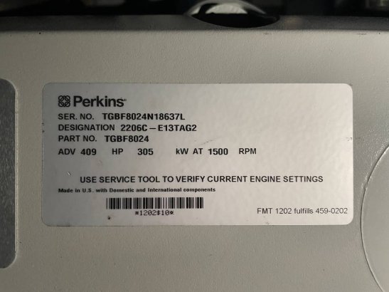 Perkins 2206C-E13TAG2 - 400 kVA Generator - DPX-19812 Perkins 2206C-E13TAG2 - 400 kVA Generator - DPX-19812 2026 1 Generat...