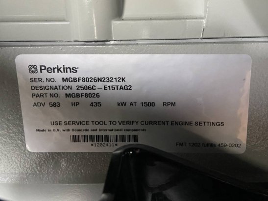 Perkins 2506C-E1STAG2 - 550 kVA Generator - DPX-19814 Perkins 2506C-E1STAG2 - 550 kVA Generator - DPX-19814 2025 1 Generat...
