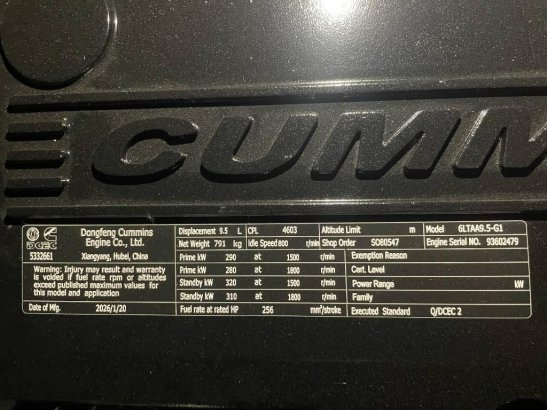 Cummins 6LTAA9.5-G1 - 358 kVA Generator - DPX-19843 6LTAA9.5-G1 - 358 kVA Generator - DPX-19843 2026 1 Generators image 44