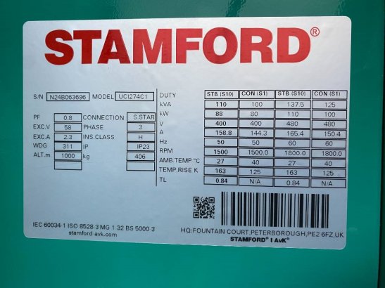 Cummins C110D5Q - Open Genset - DPX-18509-Q-O C110D5Q - Open Genset - DPX-18509-Q-O 2025 1 Generators image 45