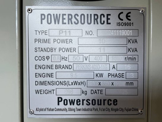 Perkins 403D-11G - 11 kVA Generator - DPX-19799 Perkins 403D-11G - 11 kVA Generator - DPX-19799 2025 1 Generators image 19
