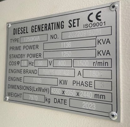 Perkins 4008TAG3 - 1250 kVA Open Genset - DPX-19821-O Perkins 4008TAG3 - 1250 kVA Open Genset - DPX-19821-O 2025 1 Generat...