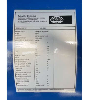 FG Wilson P850-1 - 850 kVA Genset - DPX-16024 FG Wilson P850-1 - 850 kVA Genset - DPX-16024 2025 1 Generators image 49