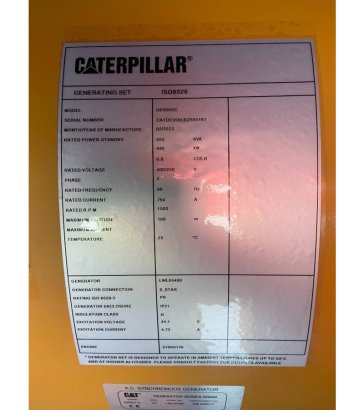 CAT DE550GC - 550 kVA Stand-by Generator - DPX-18221 DE550GC - 550 kVA Stand-by Generator - DPX-18221 2025 1 Generators im...