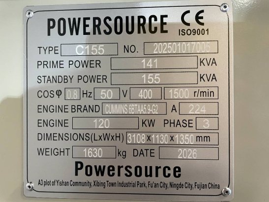 Cummins 6BTAA5.9-G2 - 155 kVA Generator - DPX-19837 6BTAA5.9-G2 - 155 kVA Generator - DPX-19837 2026 1 Generators image 20