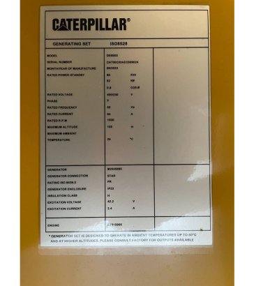 CAT DE65E0 - 65 kVA Generator - DPX-18010 DE65E0 - 65 kVA Generator - DPX-18010 2025 1 Generators image 20
