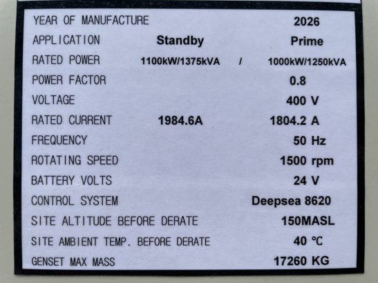 Cummins KTA50-G3 - 1375 kVA Generator - DPX-18819 KTA50-G3 - 1375 kVA Generator - DPX-18819 2026 1 Generators image 75