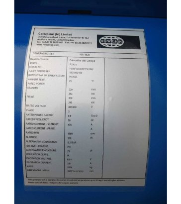FG Wilson P330-5 - 330 kVA Genset - DPX-16016 FG Wilson P330-5 - 330 kVA Genset - DPX-16016 2025 1 Generators image 6
