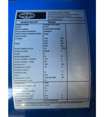 FG Wilson P715-3 - 715 kVA Genset - DPX-16023 FG Wilson P715-3 - 715 kVA Genset - DPX-16023 2025 1 Generators image 6