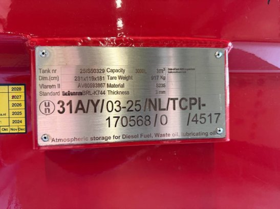 New Diesel Fuel Tank 3.000 Liter - DPX-31024 NEW Diesel Fuel Tank 3.000 Liter - DPX-31024 2025 1 image 6