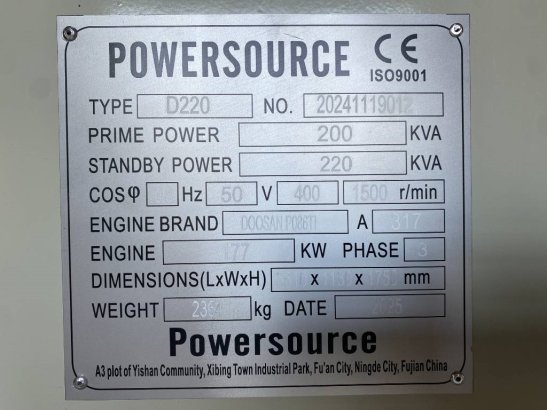 Hyundai P086TI - 220 kVA Generator - DPX-19852 P086TI - 220 kVA Generator - DPX-19852 2025 1 Generators image 6