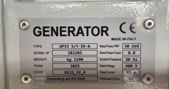 Yanmar 4TNV98C - 33 kVA - Stage V Genset - DPX-19909 4TNV98C - 33 kVA - Stage V Genset - DPX-19909 2025 1 Generators image 6