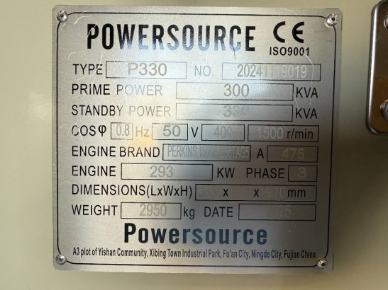 Perkins 1706A-E93TAG1 - 330 kVA Generator - DPX-19811 Perkins 1706A-E93TAG1 - 330 kVA Generator - DPX-19811 2025 1 Generat...