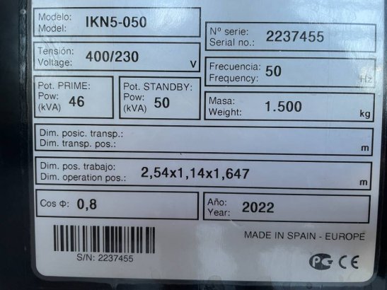 Surplus KDI2504T - 50 kVA Stage V Surplus Genset D Surplus KDI2504T - 50 kVA Stage V Surplus Genset D 2022 2 Generators im...