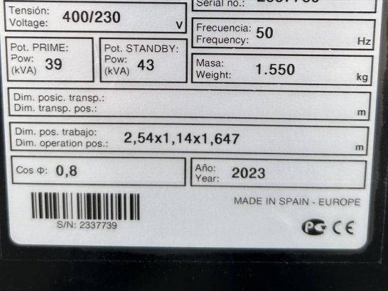 Deutz TD2.9 L4 - 43 kVA Stage V Surplus Genset DPX-19010 Deutz TD2.9 L4 - 43 kVA Stage V Surplus Genset DPX-19010 2023 2 G...