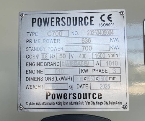 Cummins KTAA19-G6A - 700 kVA Generator - DPX-19848 KTAA19-G6A - 700 kVA Generator - DPX-19848 2026 1 Generators image 6