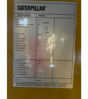 CAT DE715GC - 715 kVA Stand-by Generator - DPX-18224 DE715GC - 715 kVA Stand-by Generator - DPX-18224 2024 1 Generators im...