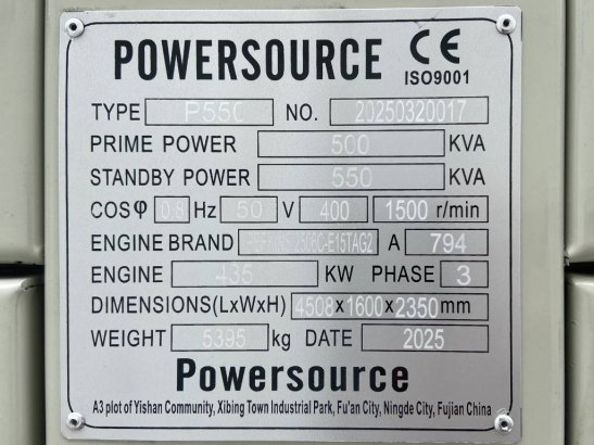 Perkins 2506C-E1STAG2 - 550 kVA Generator - DPX-19814 Perkins 2506C-E1STAG2 - 550 kVA Generator - DPX-19814 2025 1 Generat...