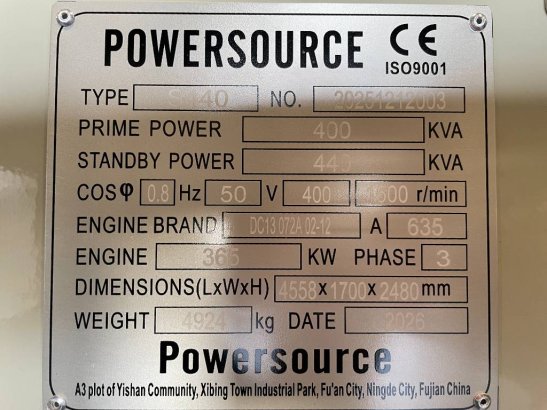Scania DC13 072A - 440 kVA Generator - DPX-19762 DC13 072A - 440 kVA Generator - DPX-19762 2026 1 Generators image 6
