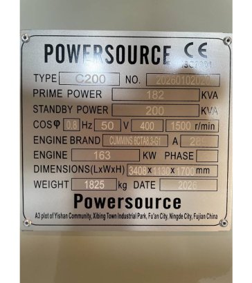 Cummins 6CTA8.3-G1 - 200 kVA Generator - DPX-19839 6CTA8.3-G1 - 200 kVA Generator - DPX-19839 2026 1 Generators image 6