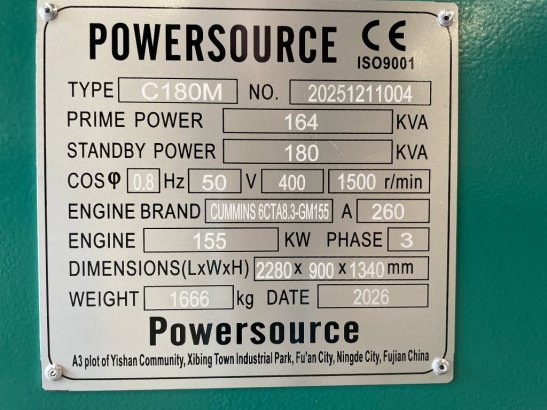 Cummins 6CTA8.3-GM155 - 180 kVA Marine Genset - DPX-19753 6CTA8.3-GM155 - 180 kVA Marine Genset - DPX-19753 2026 1 Generat...