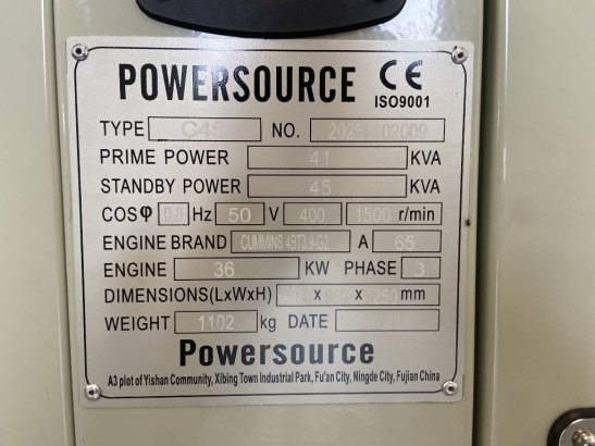 Cummins 4BT3.9-G2 - 45 kVA Generator - DPX-19831 4BT3.9-G2 - 45 kVA Generator - DPX-19831 2026 1 Generators image 30
