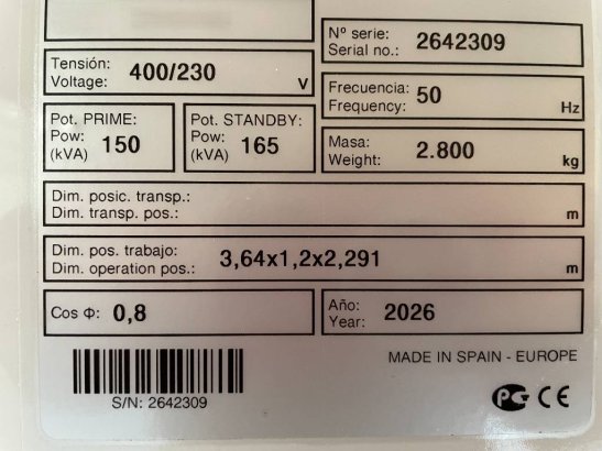 Deutz TCD6.1L6 - 165 kVA Stage V Generator - DPX-19014 Deutz TCD6.1L6 - 165 kVA Stage V Generator - DPX-19014 2026 1 Gener...