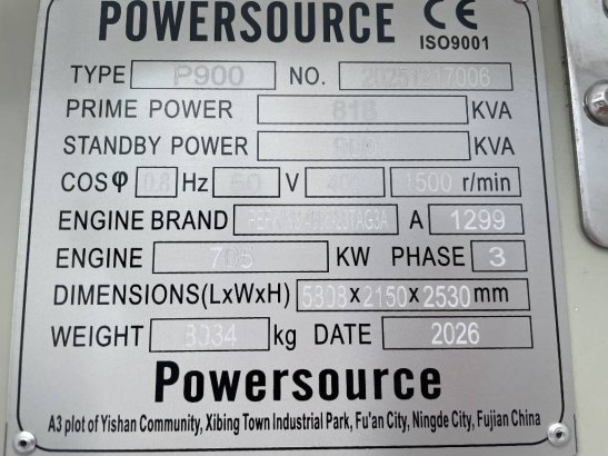 Perkins 4006-23TAG3A - 900 kVA Generator - DPX-19818 Perkins 4006-23TAG3A - 900 kVA Generator - DPX-19818 2026 1 Generator...