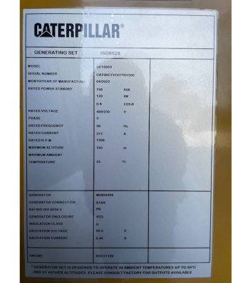 CAT DE150E0 - 150 kVA Surplus Generator - DPX-12663 DE150E0 - 150 kVA Surplus Generator - DPX-12663 2022 2 Generators image 6