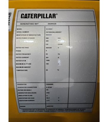 CAT DE250E0 - C9 - 250 kVA Generator - DPX-18019 DE250E0 - C9 - 250 kVA Generator - DPX-18019 2025 1 Generators image 6