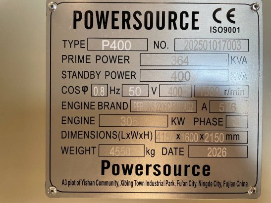 Perkins 2206C-E13TAG2 - 400 kVA Generator - DPX-19812 Perkins 2206C-E13TAG2 - 400 kVA Generator - DPX-19812 2026 1 Generat...