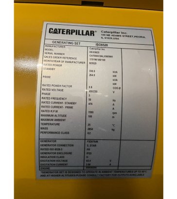 CAT DE330E0 - C9 - 330 kVA Generator - DPX-18022 42 2025 1 Generators image 51