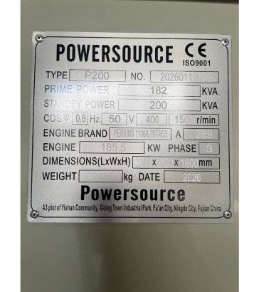 Perkins 1106A-70TAG3 - 200 kVA Generator - DPX-19808.1 Perkins 1106A-70TAG3 - 200 kVA Generator - DPX-19808.1 2026 1 Gener...