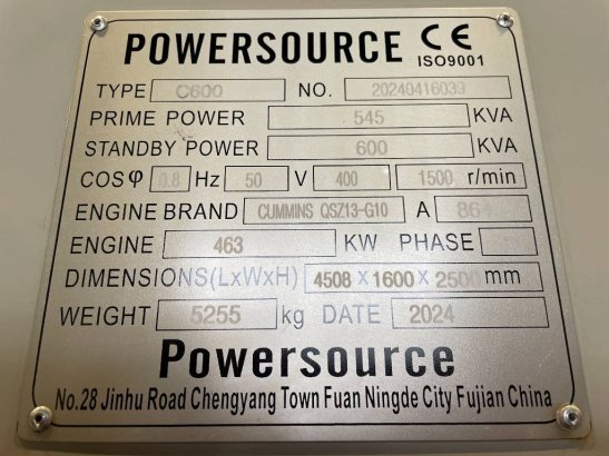 Cummins QSZ13-G10 - 600 kVA Generator - DPX-19847 QSZ13-G10 - 600 kVA Generator - DPX-19847 2026 1 Generators image 21
