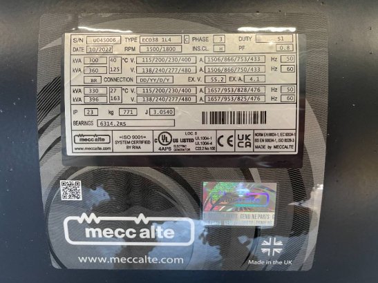 MeccAlte ECO38 - 300 kVA Alternator - DPX-25115 Meccalte ECO38 - 300 kVA Alternator - DPX-25115 2022 1 Generators image 33