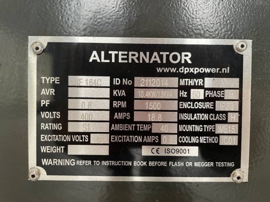 DPX SF-164C - 13 kVA Alternator - DPX-33801 DPX SF-164C - 13 kVA Alternator - DPX-33801 2022 1 Generators image 30