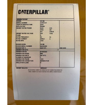CAT 3516B - 2.250 kVA Generator - DPX-18106 3516B - 2.250 kVA Generator - DPX-18106 2026 1 Generators image 21