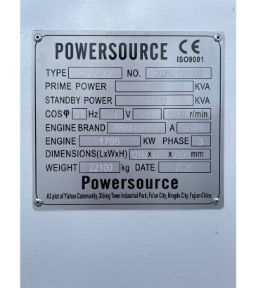 Perkins 4016-TAG2A - 2.200 kVA Generator - DPX-19826 Perkins 4016-TAG2A - 2.200 kVA Generator - DPX-19826 2026 1 Generator...