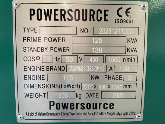Cummins 6CT8.3-GM115 - 138 kVA Marine Genset - DPX-19752 6CT8.3-GM115 - 138 kVA Marine Genset - DPX-19752 2026 1 Generator...