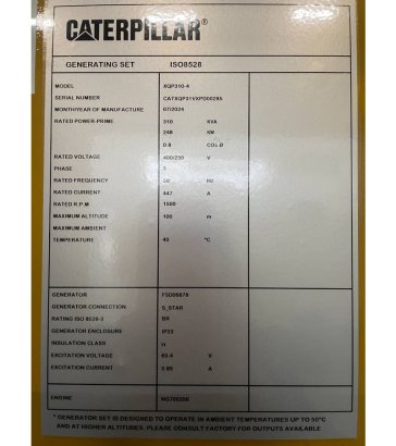 CAT XQP310 - Generator 310 kVA Stage V - DPX-18133 XQP310 - Generator 310 kVA Stage V - DPX-18133 2025 1 Generators image 21