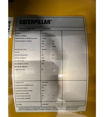 CAT DE450E0 - C13 - 450 kVA Generator - DPX-18024 DE450E0 - C13 - 450 kVA Generator - DPX-18024 2025 1 Generators image 66