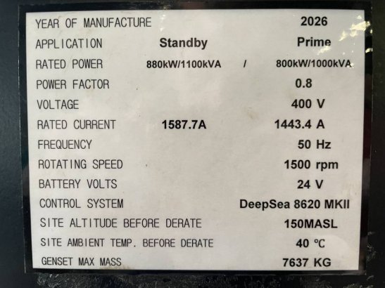 Cummins KTA38-G5 - 1.100 kVA Generator - DPX-18814 KTA38-G5 - 1.100 kVA Generator - DPX-18814 2026 1 Generators image 21