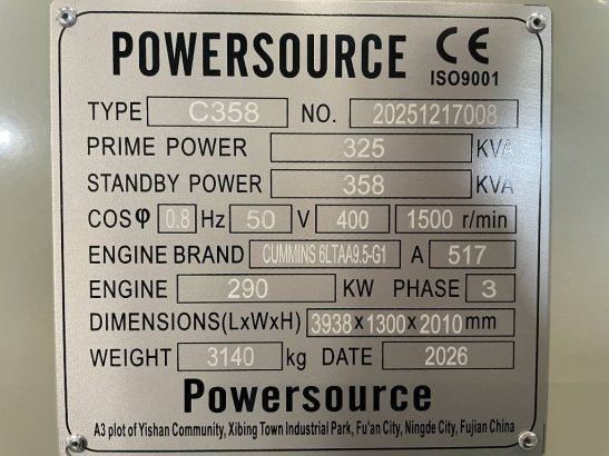 Cummins 6LTAA9.5-G1 - 358 kVA Generator - DPX-19843 6LTAA9.5-G1 - 358 kVA Generator - DPX-19843 2026 1 Generators image 36