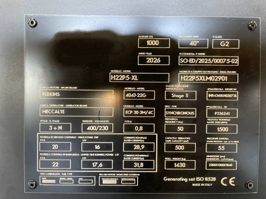 Perkins 404J-22G - 22 kVA StageV Supersilent - DPX-21000P Perkins 404J-22G - 22 kVA StageV Supersilent - DPX-21000P 2026 1...